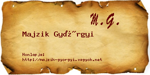 Majzik Györgyi névjegykártya