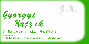 gyorgyi majzik business card